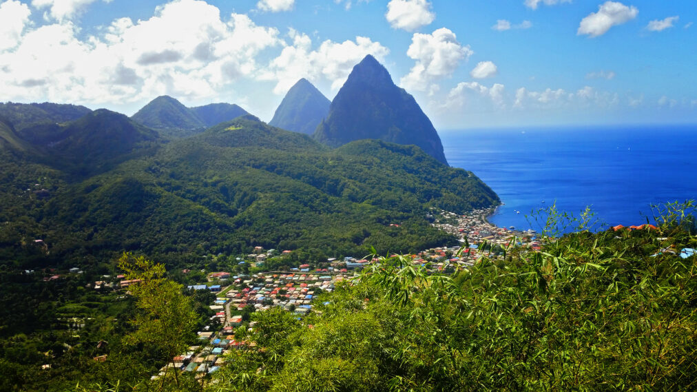 St. Lucia’s Pitons credit to Boris Kasimov